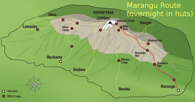 Marangu Route Map