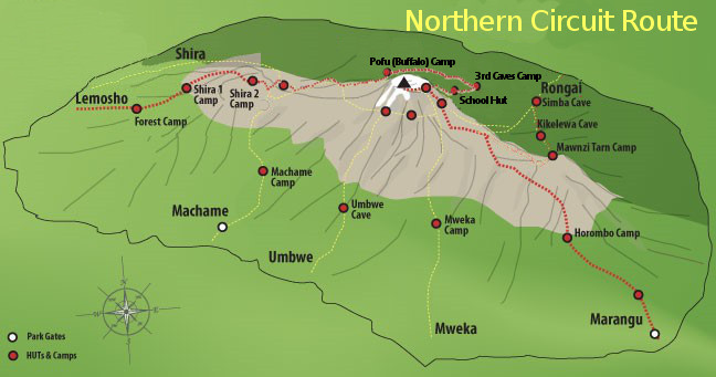 Northern Circuit Route Map